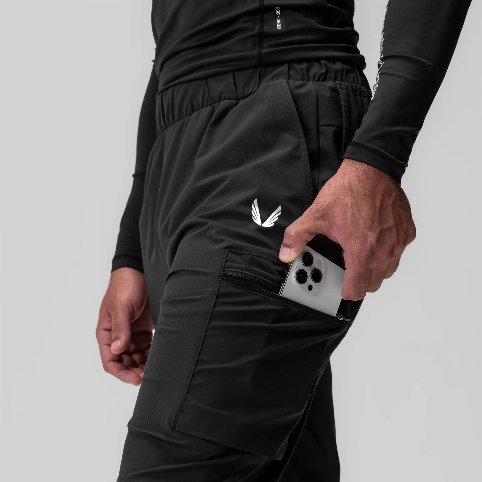 0656. Tetra-Lite® Standard Zip Jogger - Black "White Wings"