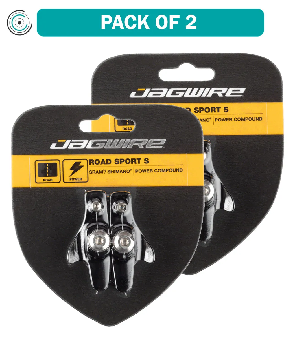 2 Pack Jagwire Road Sport S Brake Pads SRAM Shimano Replaceable Pad Insert Black