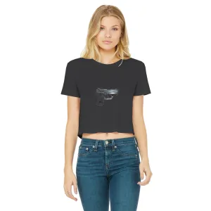 22 Calibur Classic Women's Cropped Raw Edge T-Shirt