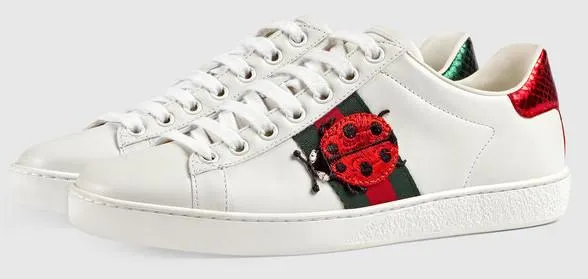 Ace Embroidered Low Top Sneaker - Pineapple & Ladybug