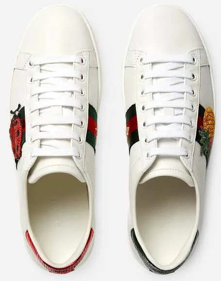 Ace Embroidered Low Top Sneaker - Pineapple & Ladybug