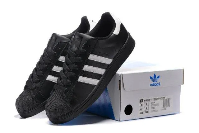 Adidas Originals Superstar Classic Foundation Casual Sneakers Black White