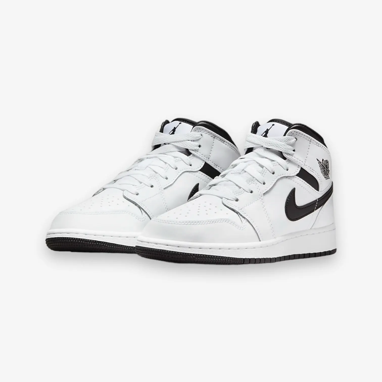 AIR JORDAN 1 MID WHITE/BLACK-WHITE-BLACK GS DQ8423-132