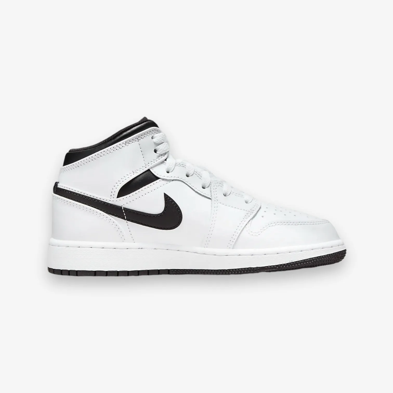 AIR JORDAN 1 MID WHITE/BLACK-WHITE-BLACK GS DQ8423-132