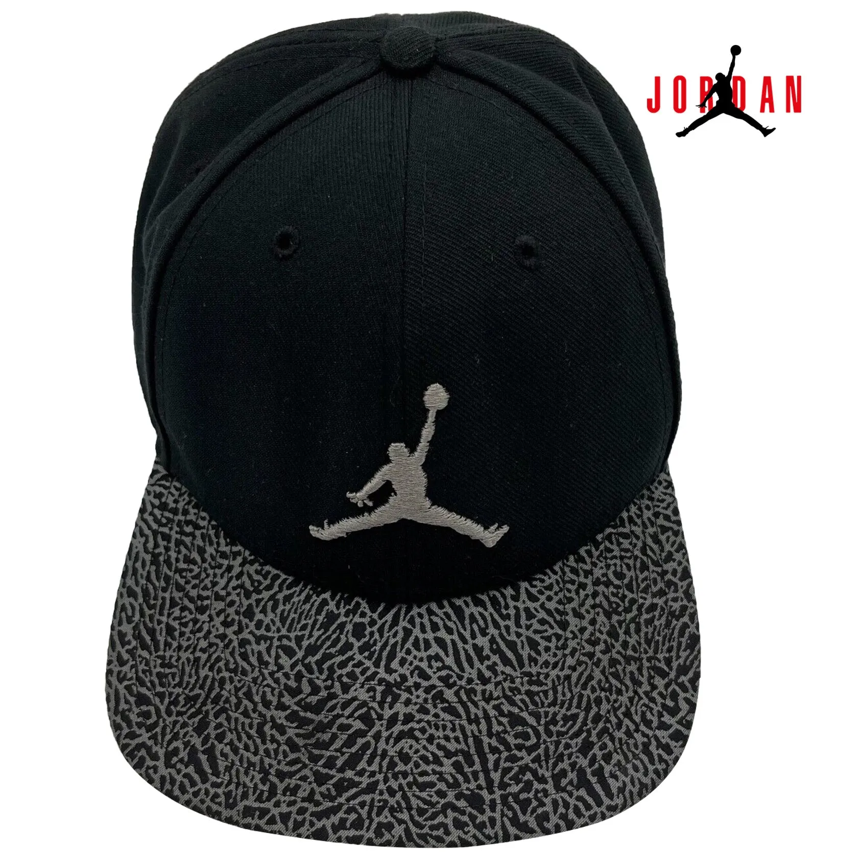 Air Jordan Black Jumpman Cotton Boys Hat Basketball Youth Adjustable Snapback