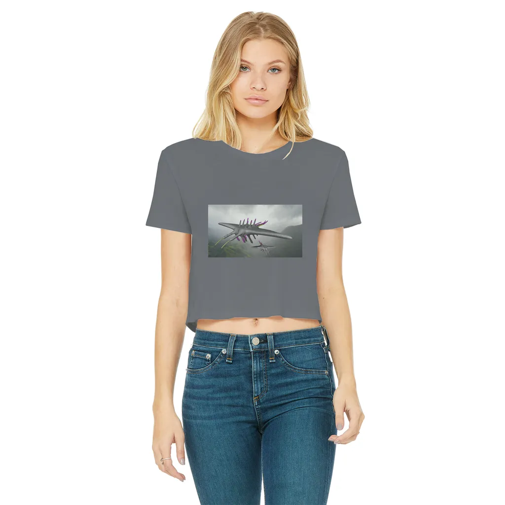 Alpha Creature Classic Women's Cropped Raw Edge T-Shirt