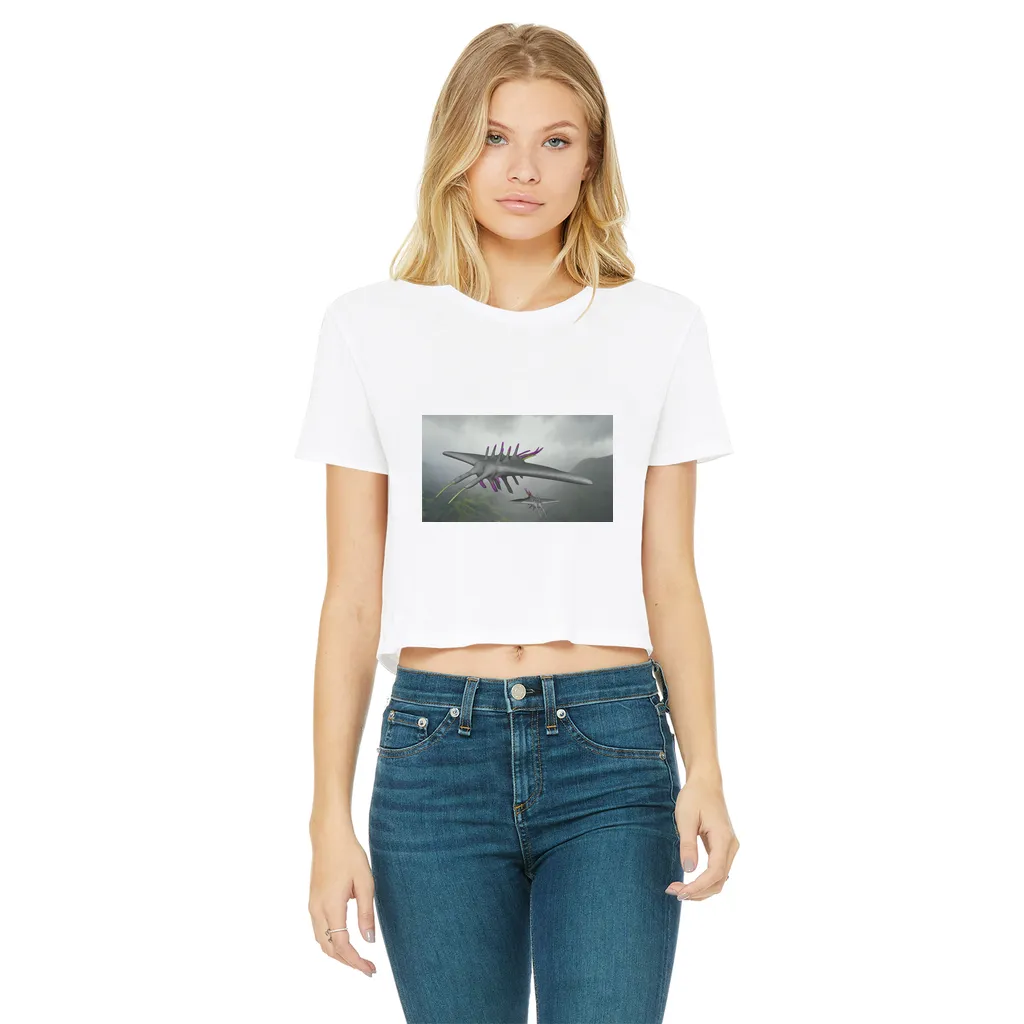 Alpha Creature Classic Women's Cropped Raw Edge T-Shirt