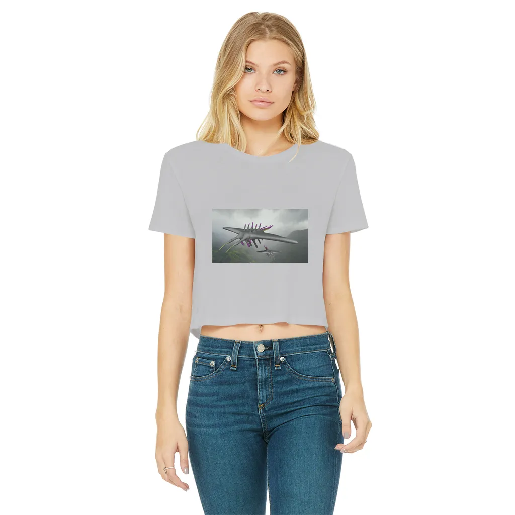 Alpha Creature Classic Women's Cropped Raw Edge T-Shirt