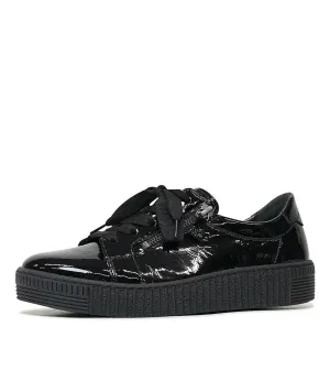 Amelia Black Patent Leather Sneakers