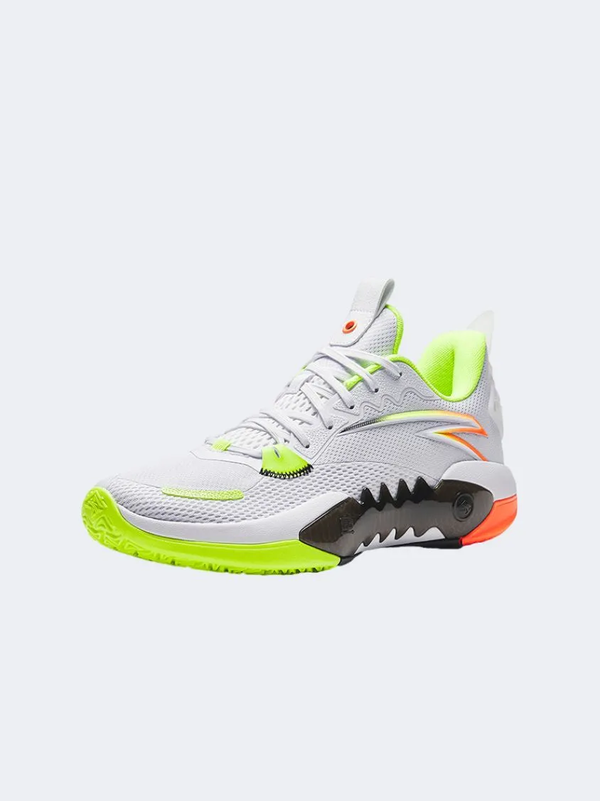 Anta Shock Wave Team Men Basketball Shoes White/Luminance Green