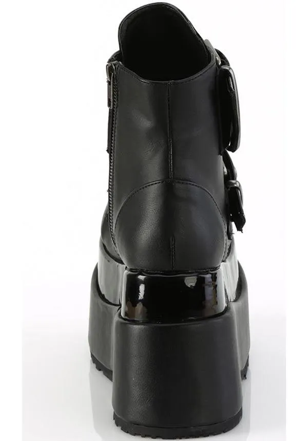 BEAR-104 [Black Vegan Leather] | PLATFORM BOOTS [PREORDER]