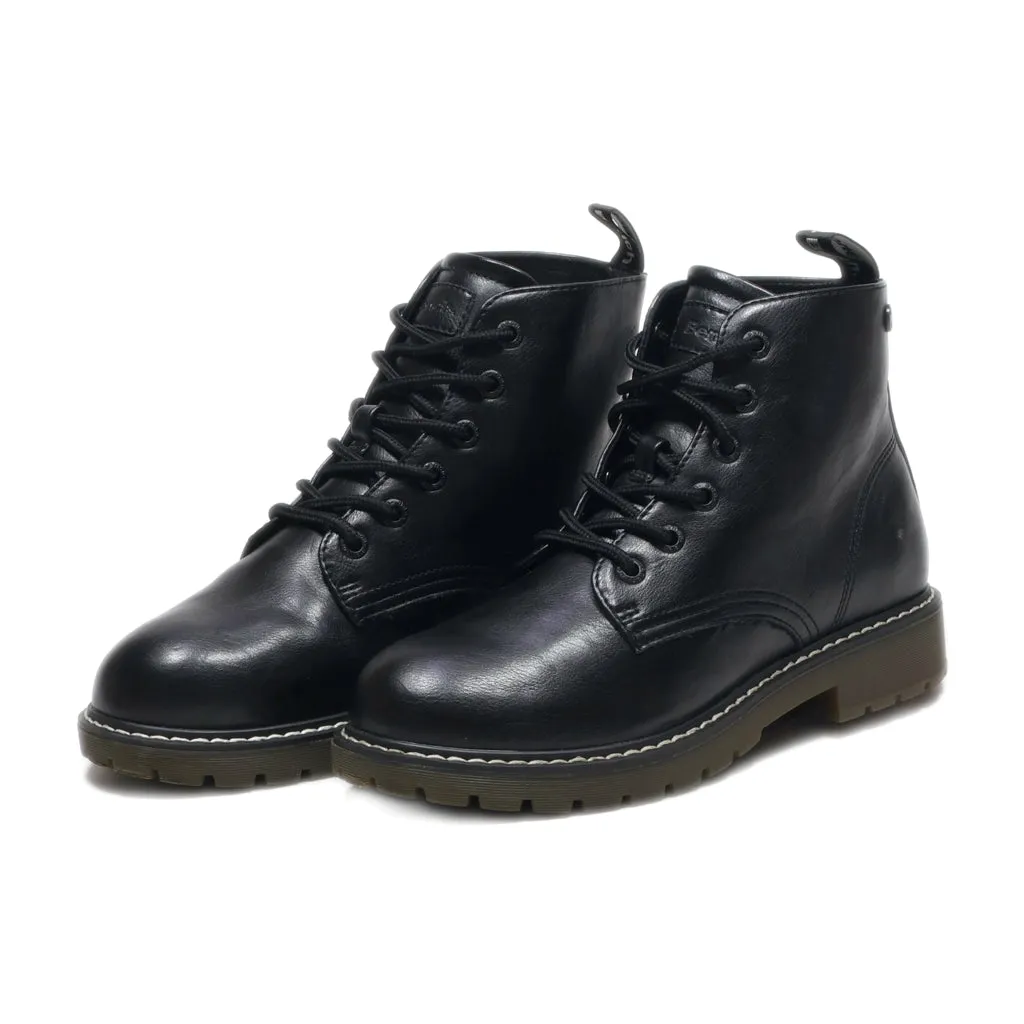 Bench. Ankle Boots Leather Black Colour For Women