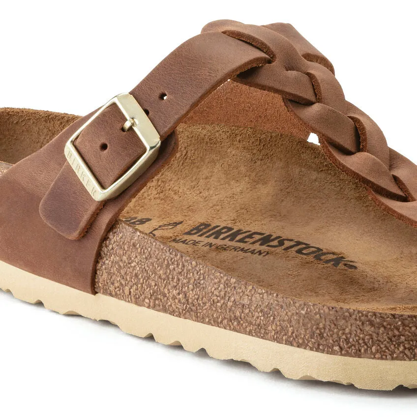 'Birkenstock' Women's Gizah Braid Thong Sandal - Cognac