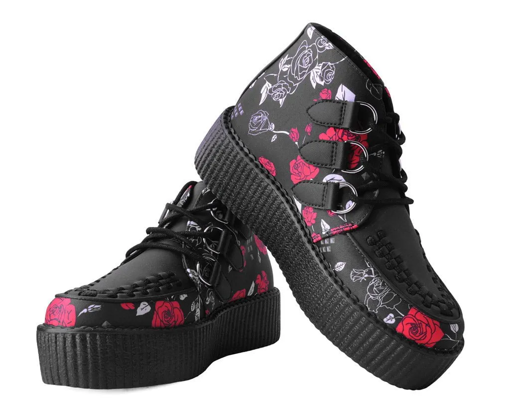 Black & Red Rose 3-Ring Chukka Boot