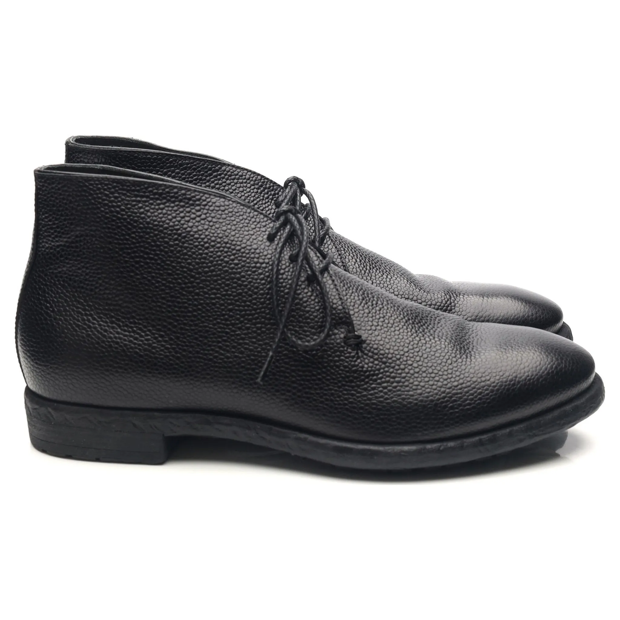 Black Leather Chukka Boots UK 6 EU 40