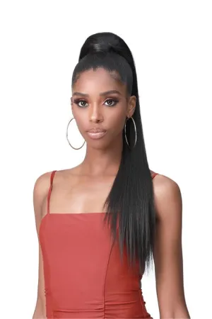 Bobbi Boss Miss Origin Designer Mix Tress Up Yaky Straight 28” Human Hair Blend Ponytail MOD010