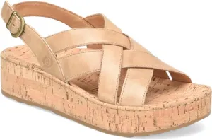 'Born' Women's Shona Platform Sandal - Natural (sabbia)