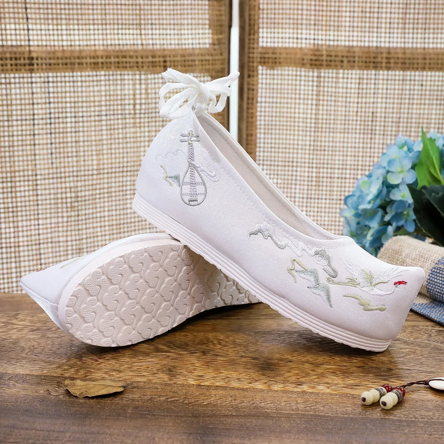 Bow Antique Embroidered For Han Chinese Canvas Shoes