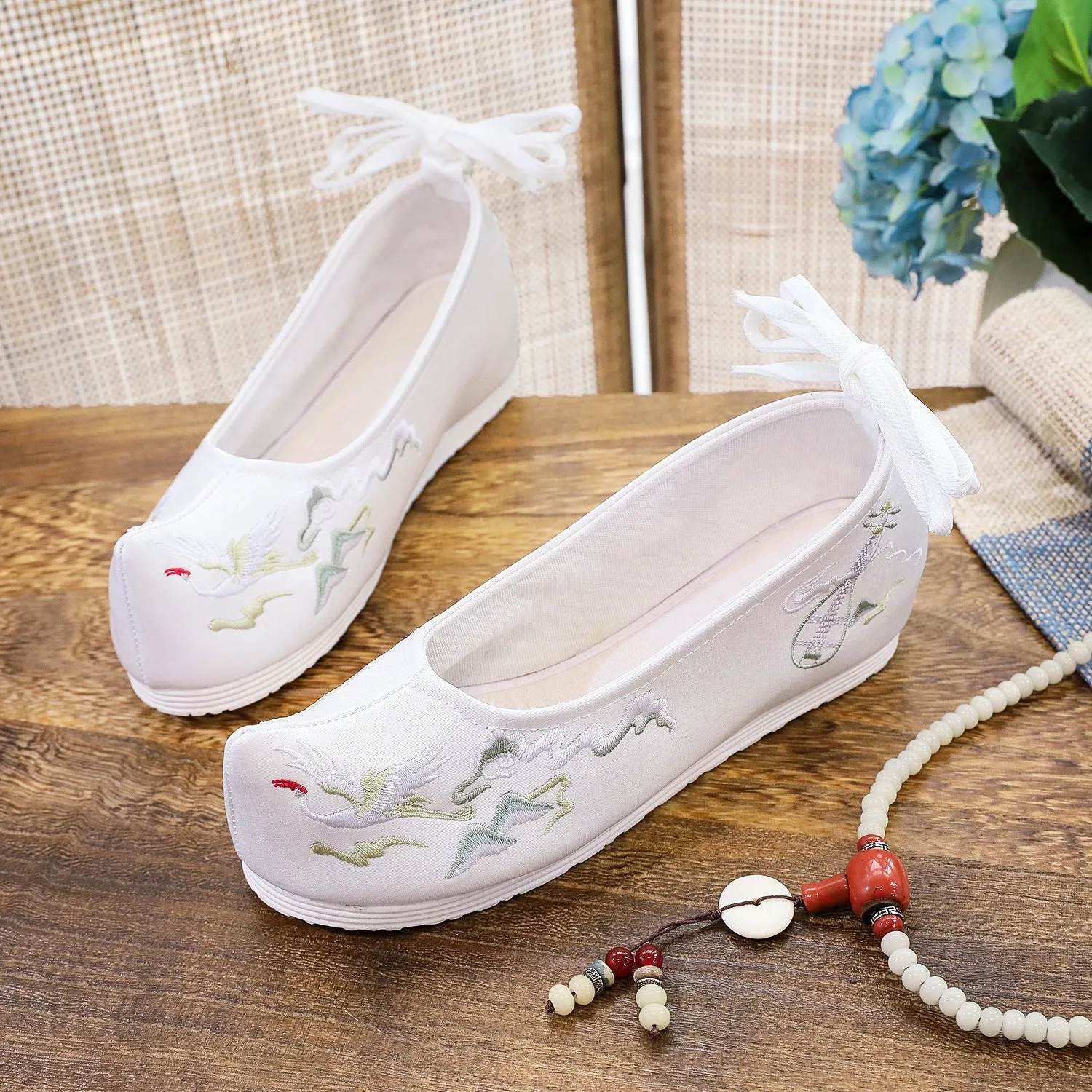 Bow Antique Embroidered For Han Chinese Canvas Shoes