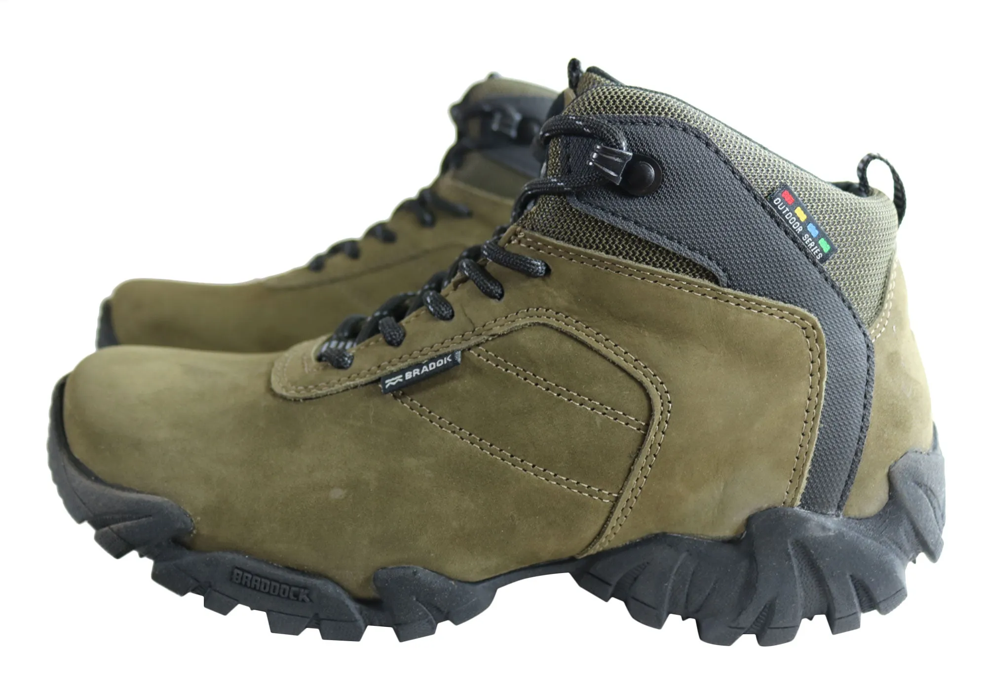 Bradok Kilauea Mens Comfortable Leather Hiking Boots Made In Brazil