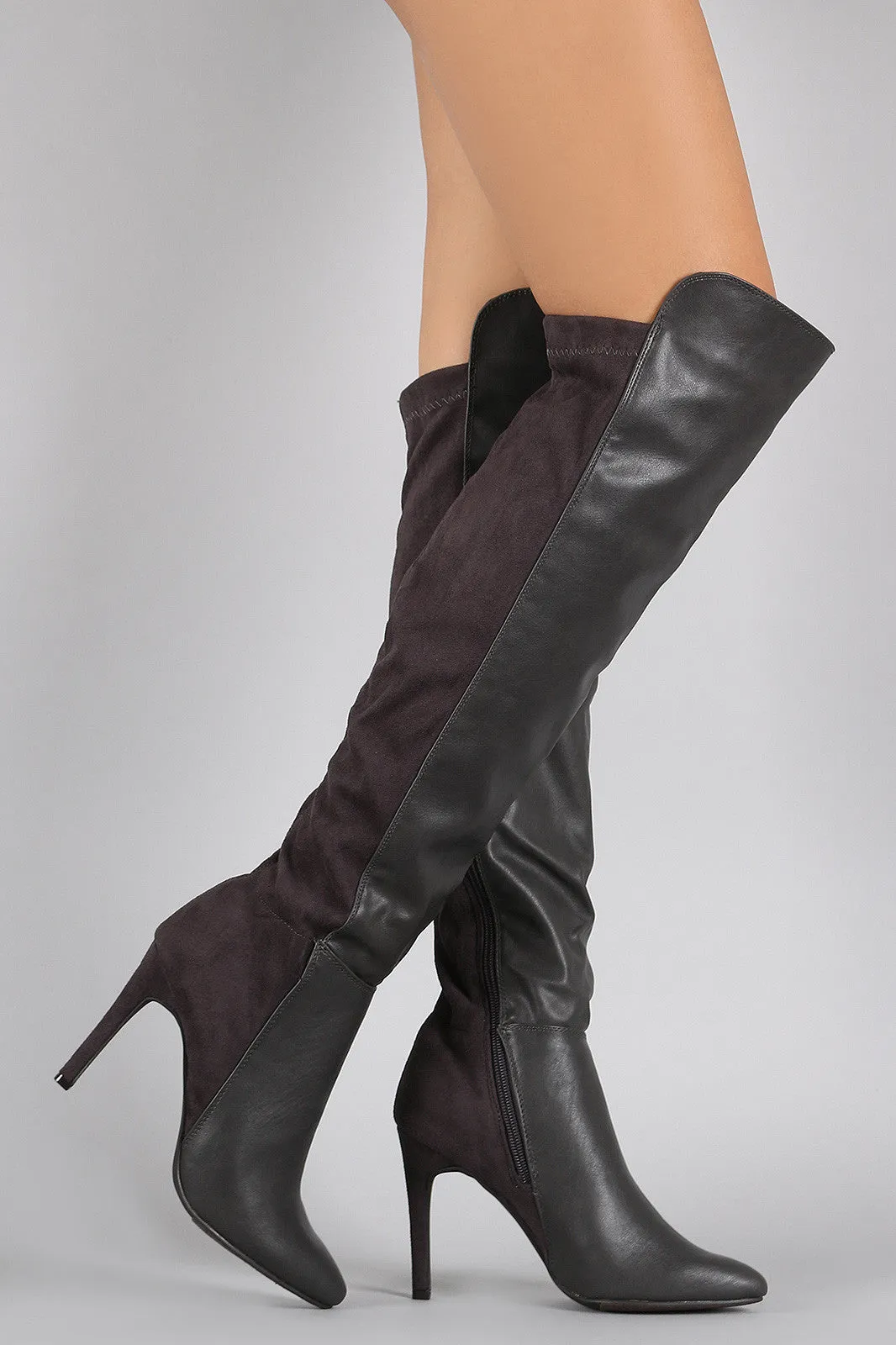 Breckelle Pointy Toe Stiletto Over-The-Knee Boots