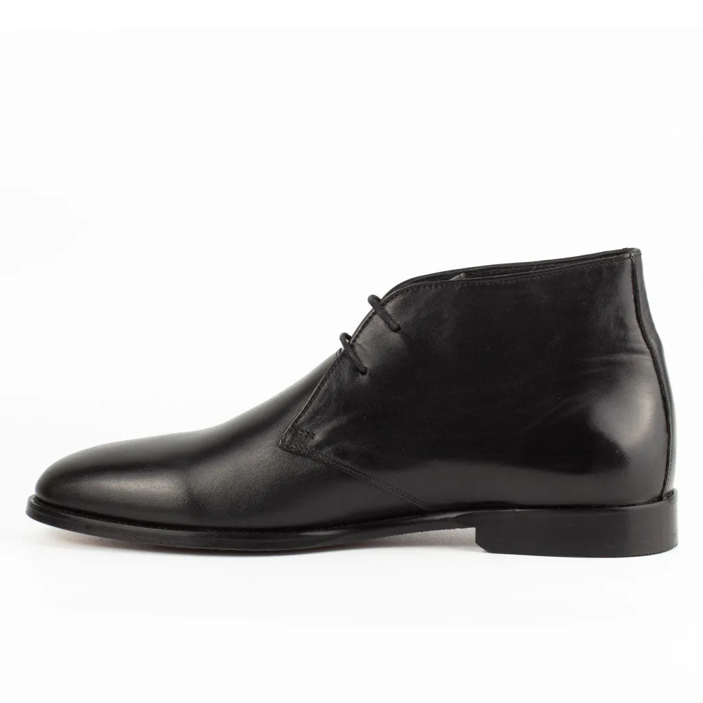 Breeze Black Men's Genuine Leather Chukka Boots