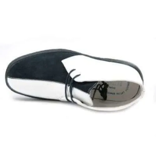 British Walkers Playboy Men's White and Navy Blue Suede