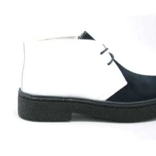 British Walkers Playboy Men's White and Navy Blue Suede