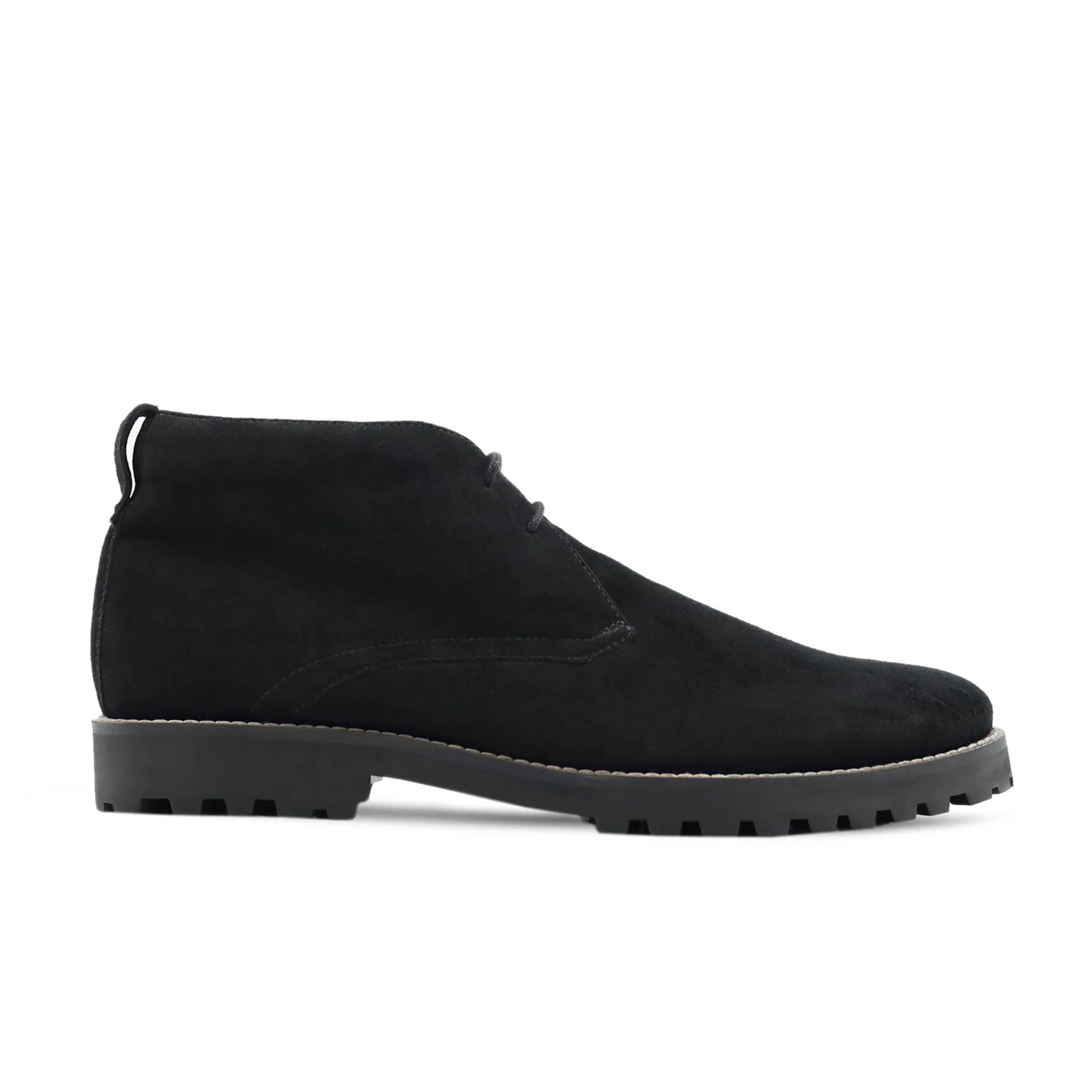 Cadmo - Men's Black Kid Suede Chukka Boot