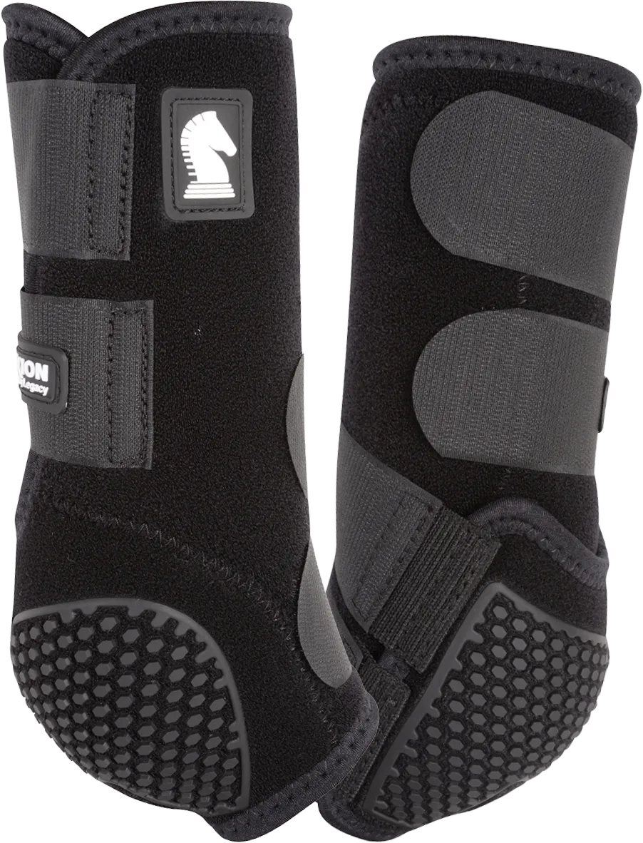 Classic Equine Flexion Legacy2 Support Boots-Front Black