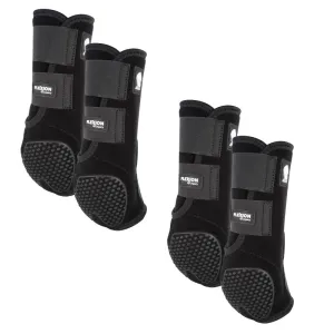 Classic Equine Legacy Flexion Boots - Black - Medium Front & Hind Full Set