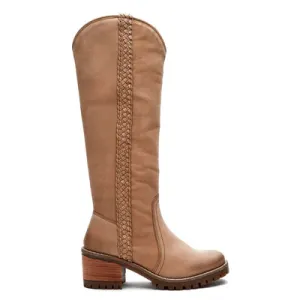 Coconuts Blume Tan Knee-High Utility Boots