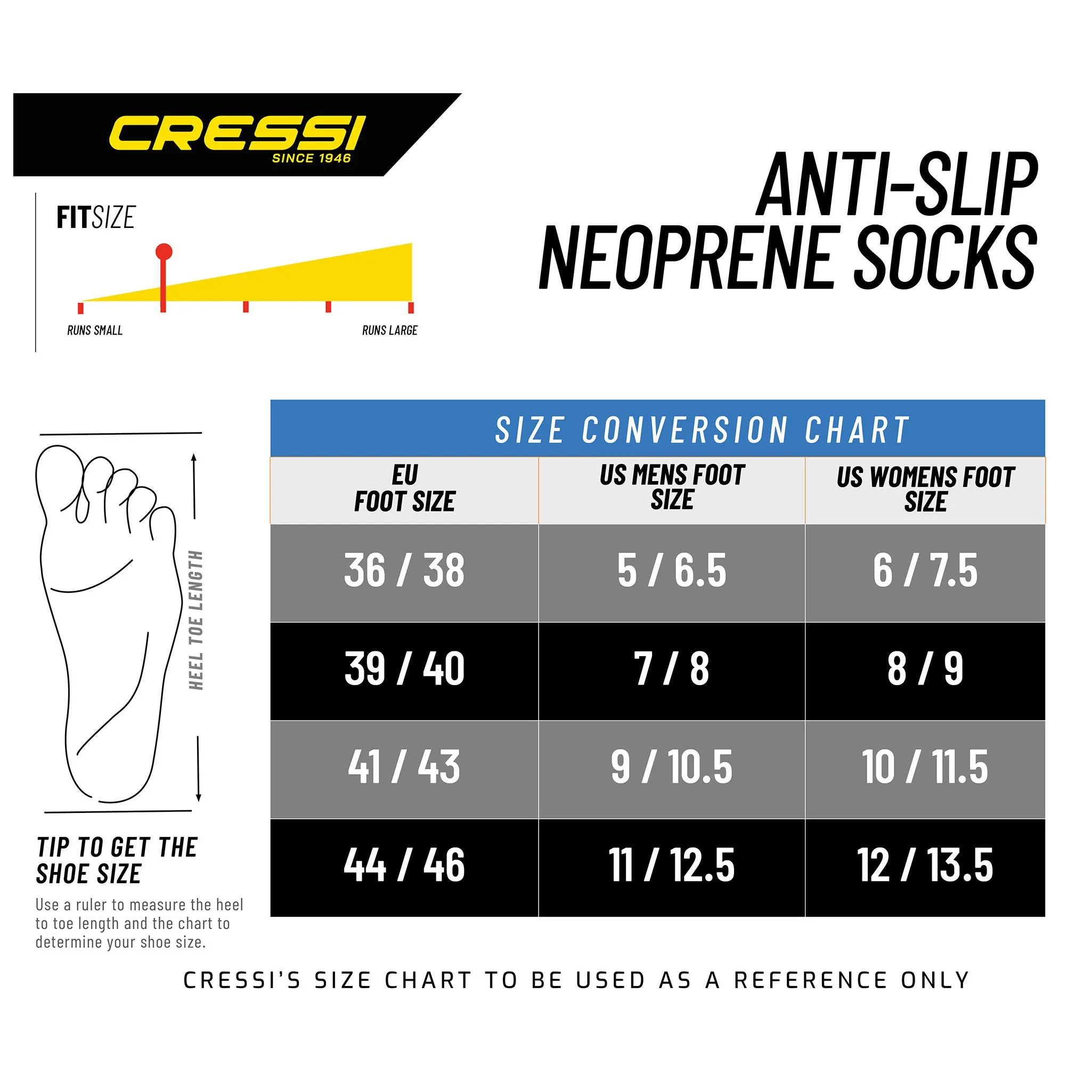 Cressi 3 mm Hunter Anti-Slip Neoprene Socks