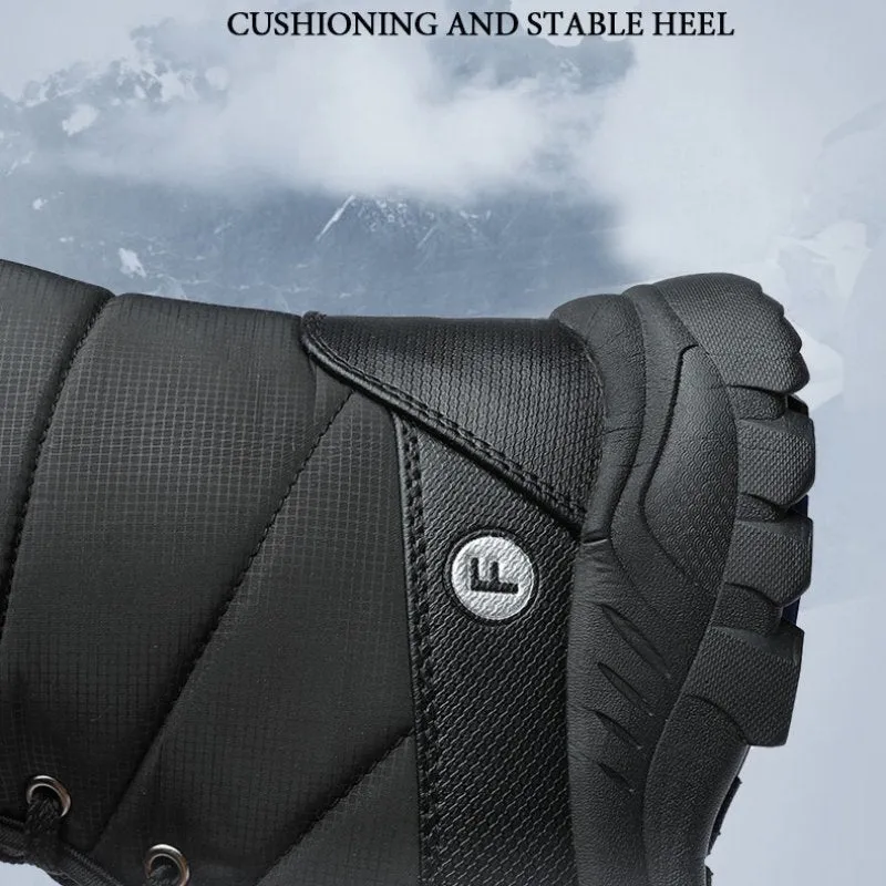 Cuzcare Men Hiking Orthopedic Shoes Warm Snow Boots