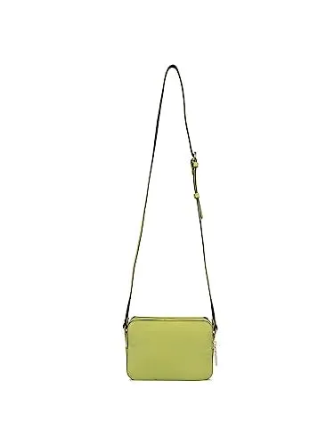 Da Milano Genuine Leather Yellow Sling Bag (00045B) (Small)