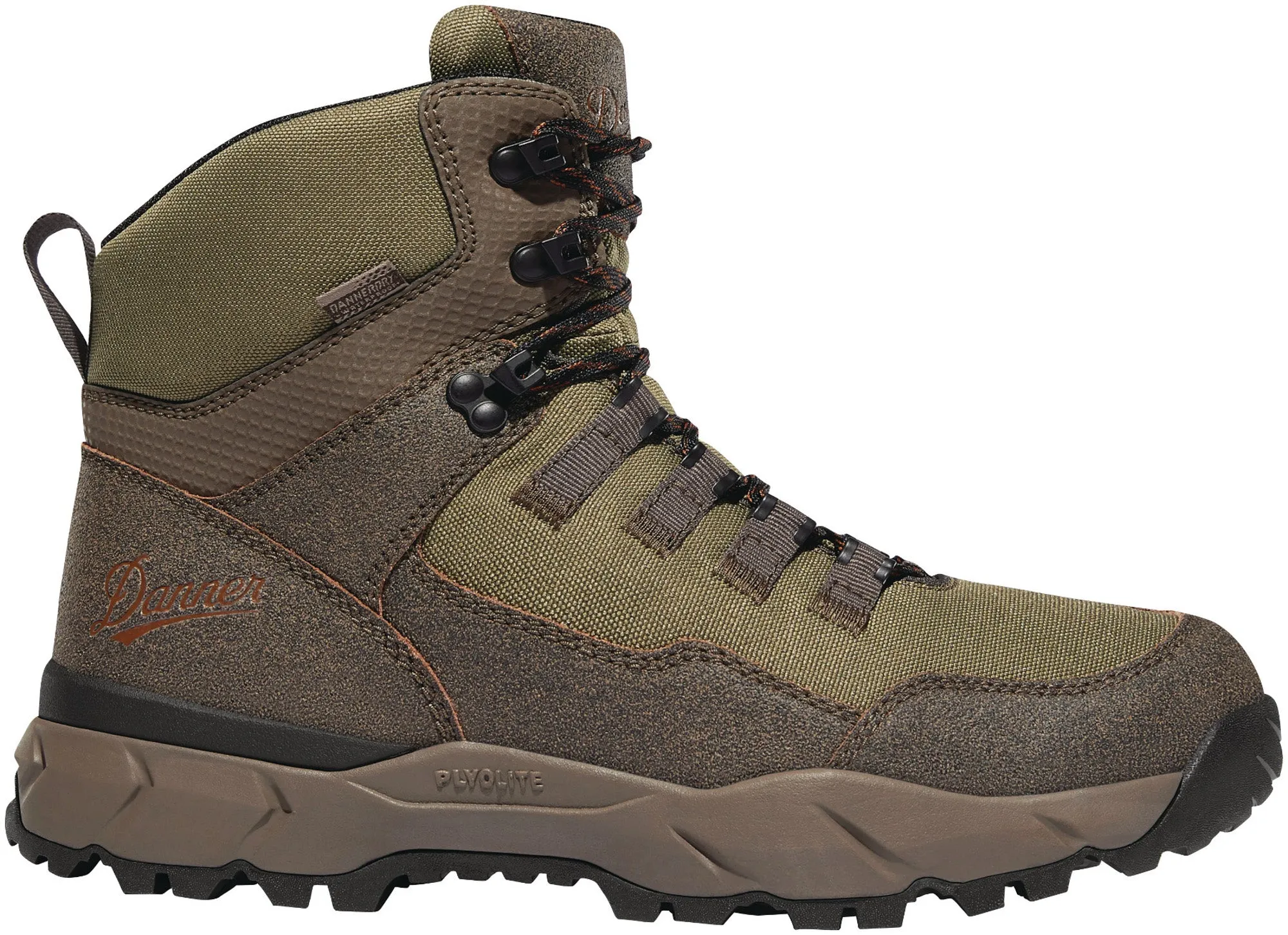 Danner Vital Trail Mens Brown/Olive Leather WP Hiking Boots