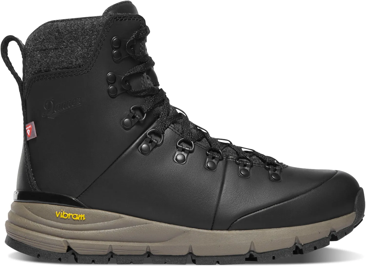 Danner Womens Arctic 600 Side-Zip 7in FG 200G Jet Black/Mojave Hiking Boots