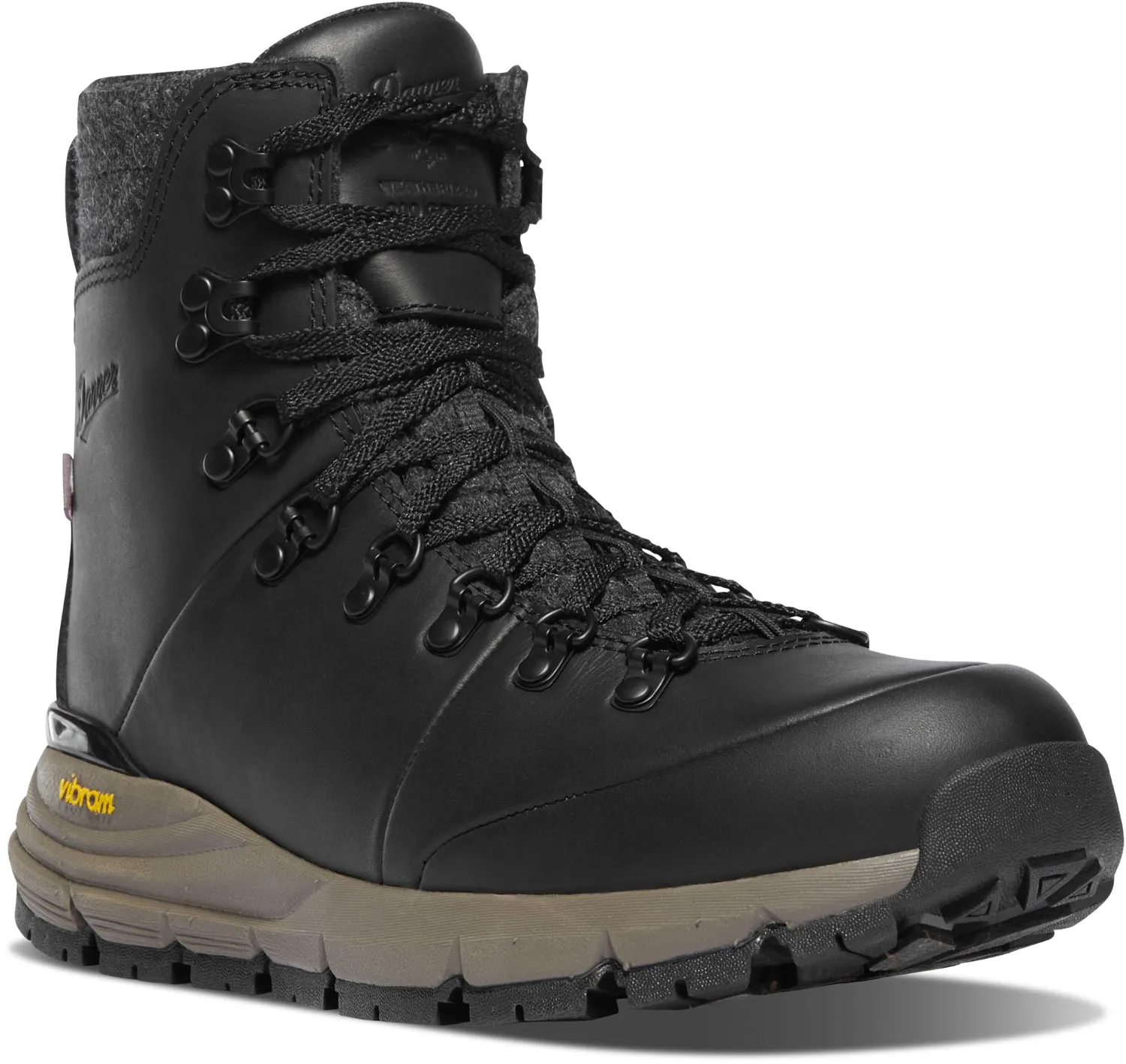 Danner Womens Arctic 600 Side-Zip 7in FG 200G Jet Black/Mojave Hiking Boots