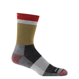 Darn Tough Men's Heady Stripe Micro Crew Lightweight Hiking Sock in Ash