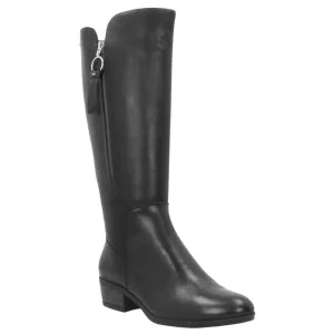 Daroca Calfskin Leather Women's Zip up Mid Calf Boots