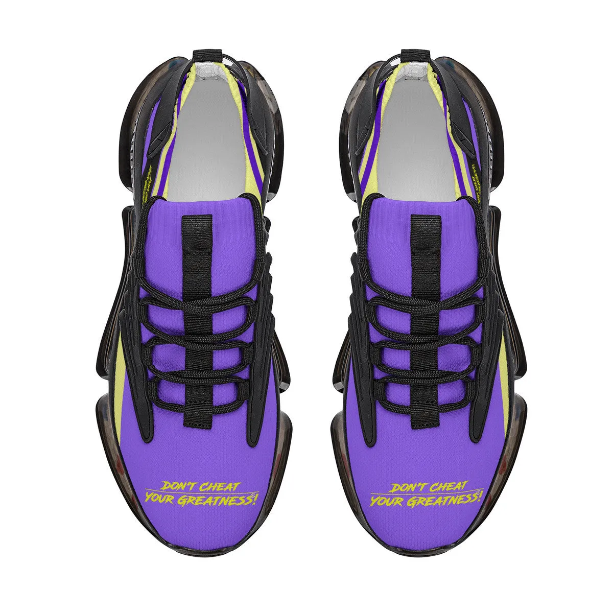 DCYG X2 Purple & Gold, Air Max React Sneakers - Black