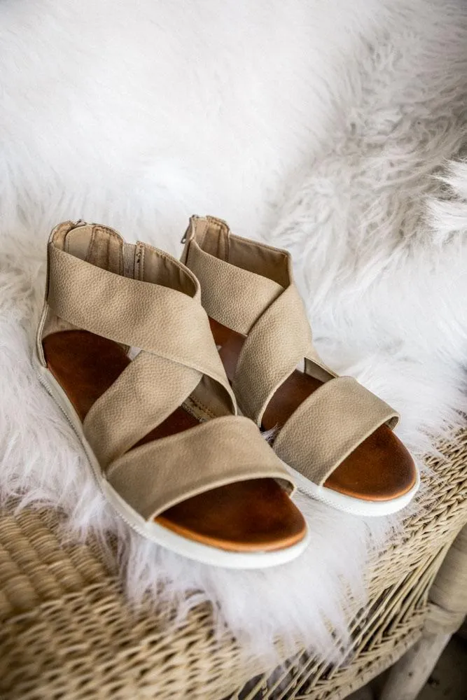 Deana Sport Sandals in Oatmeal - FINAL SALE