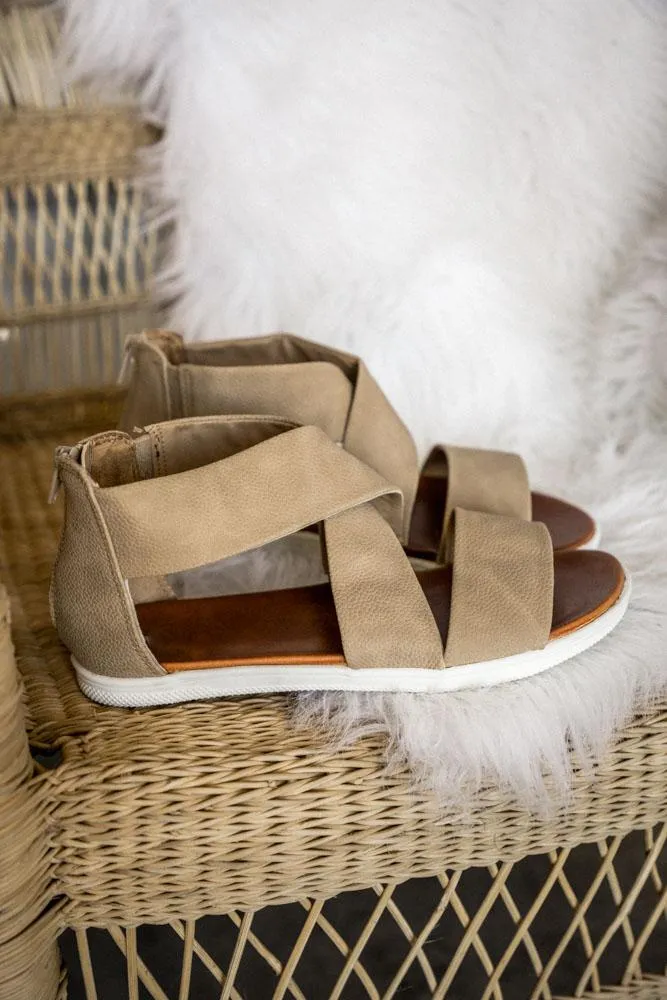 Deana Sport Sandals in Oatmeal - FINAL SALE