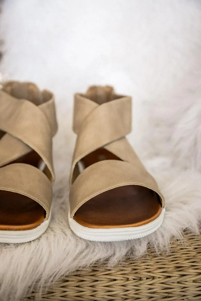 Deana Sport Sandals in Oatmeal - FINAL SALE