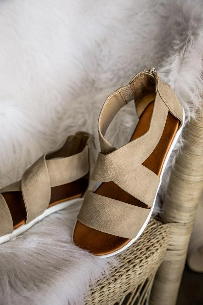 Deana Sport Sandals in Oatmeal - FINAL SALE