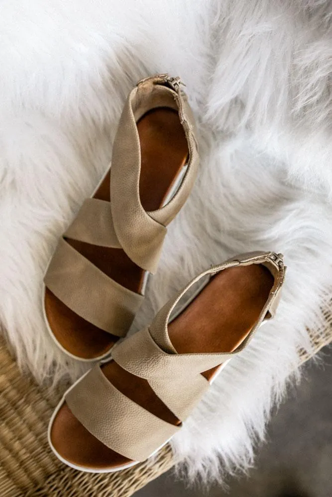 Deana Sport Sandals in Oatmeal - FINAL SALE