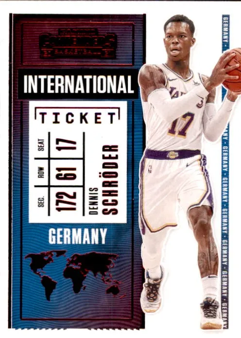 Denis Schroder, Red Foil International, 2020-21 Panini Contenders Basketball NBA