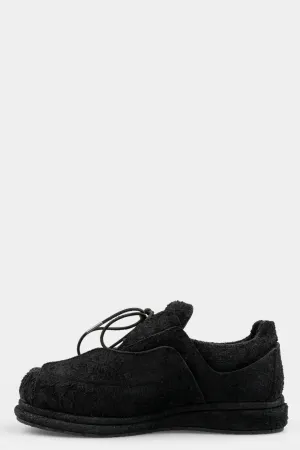 Distressed suede chukka boots, Black