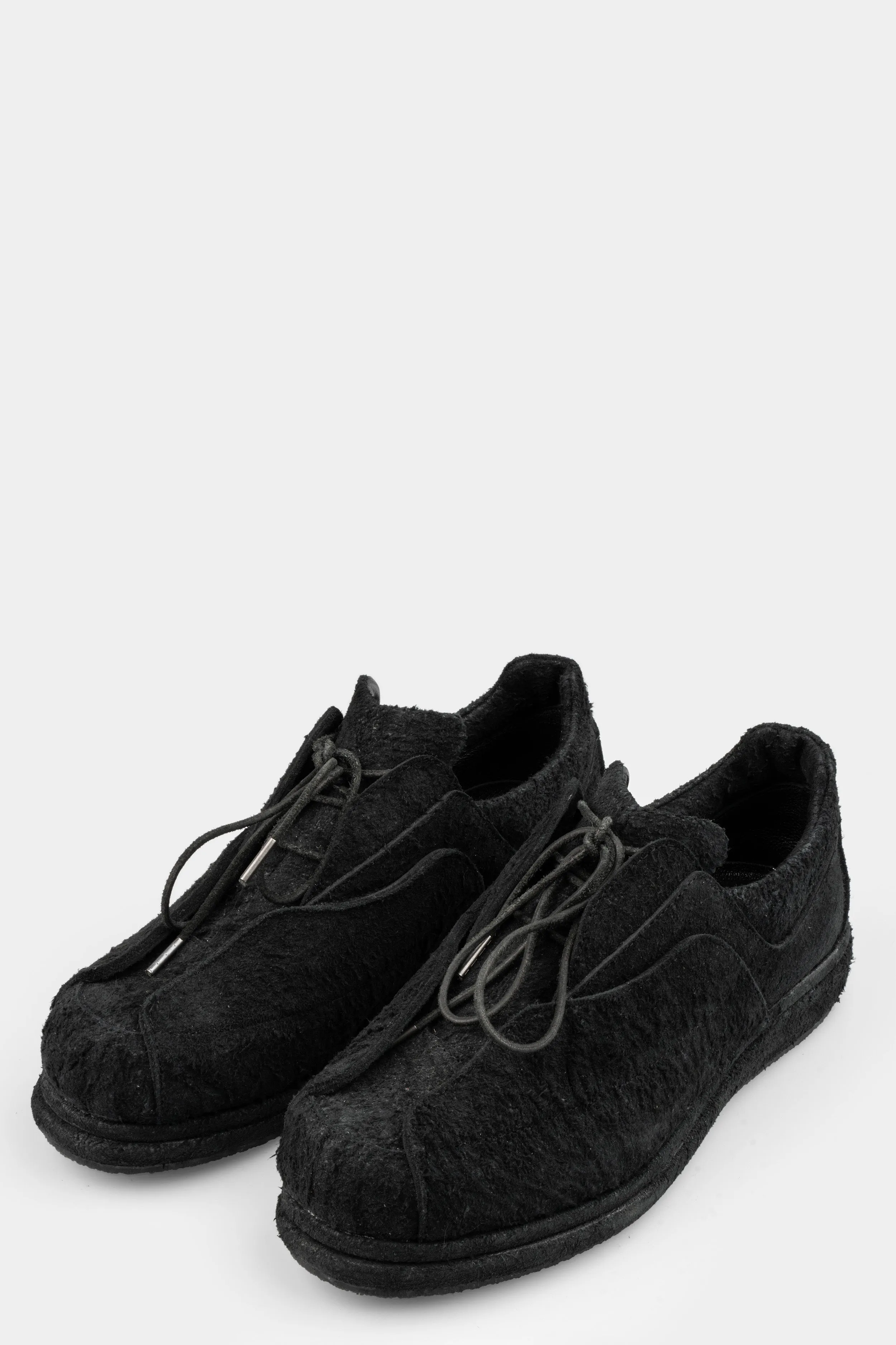 Distressed suede chukka boots, Black