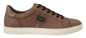 Dolce & Gabbana Brown Suede Leather Sneakers Shoes